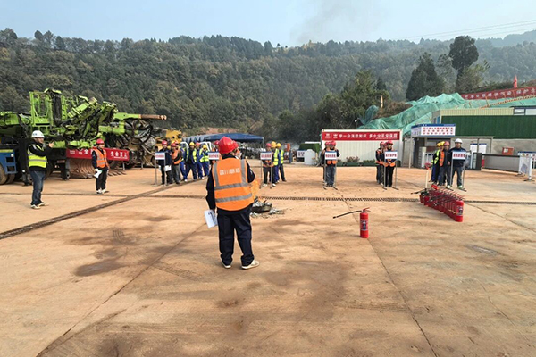 德陽繞城南高速 LJ2 標(biāo)段消防演練筑牢施工安全防線